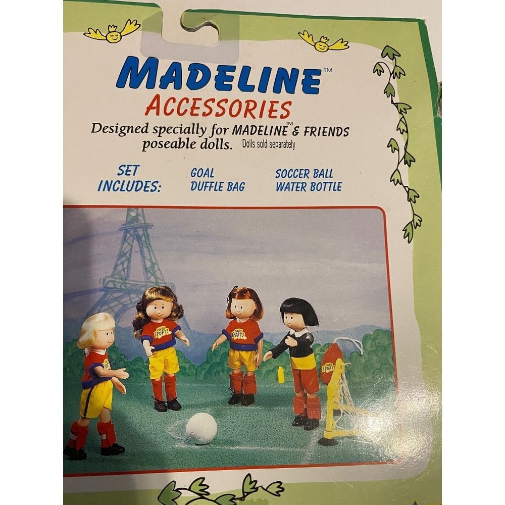 Vintage Madeline & Friends Accessories Goal Duffle Bag Soccer Ball Water Bottle - Picture 6 of 7